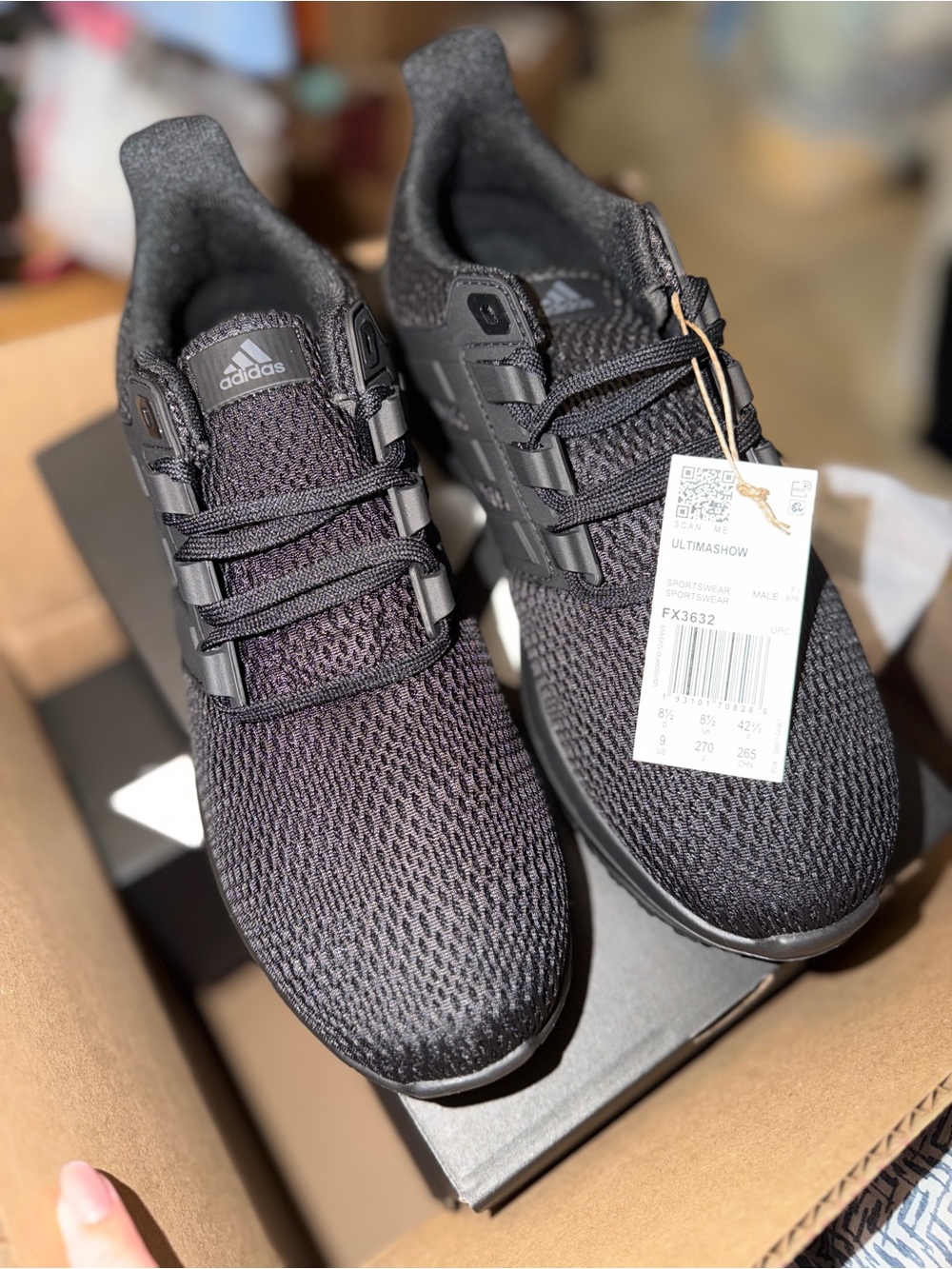 Adidas Black Men's Ultimashow Athletic Running Shoes